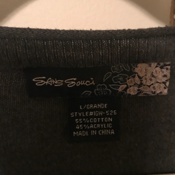 Charcoal Gray Cardigan, Medium - Picture 3 of 5